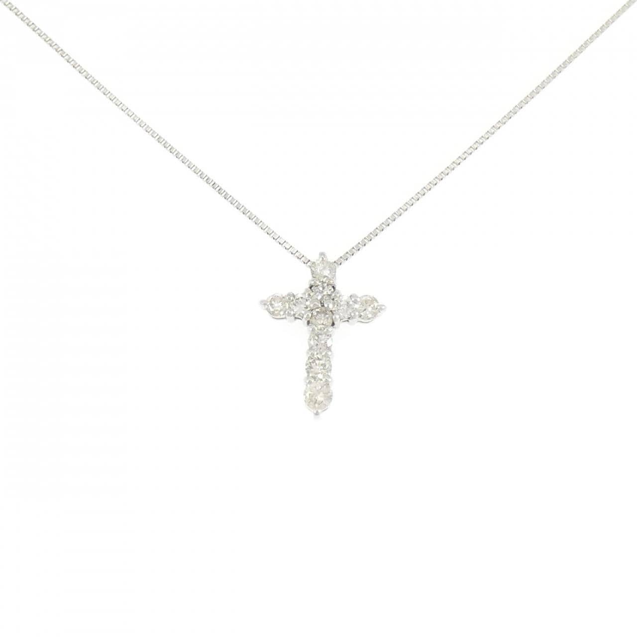 PT900/PT850 クロス ダイヤモンド ネックレス 0.50CT