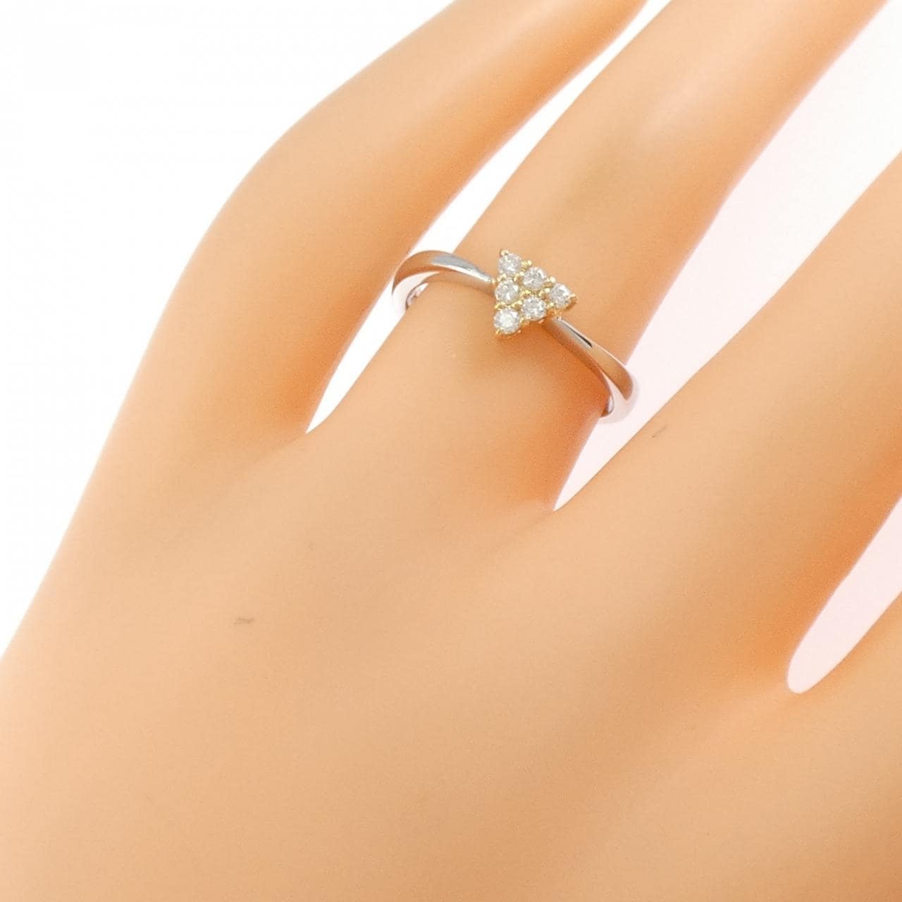 PT900/K18YG ダイヤモンド リング 0.12CT