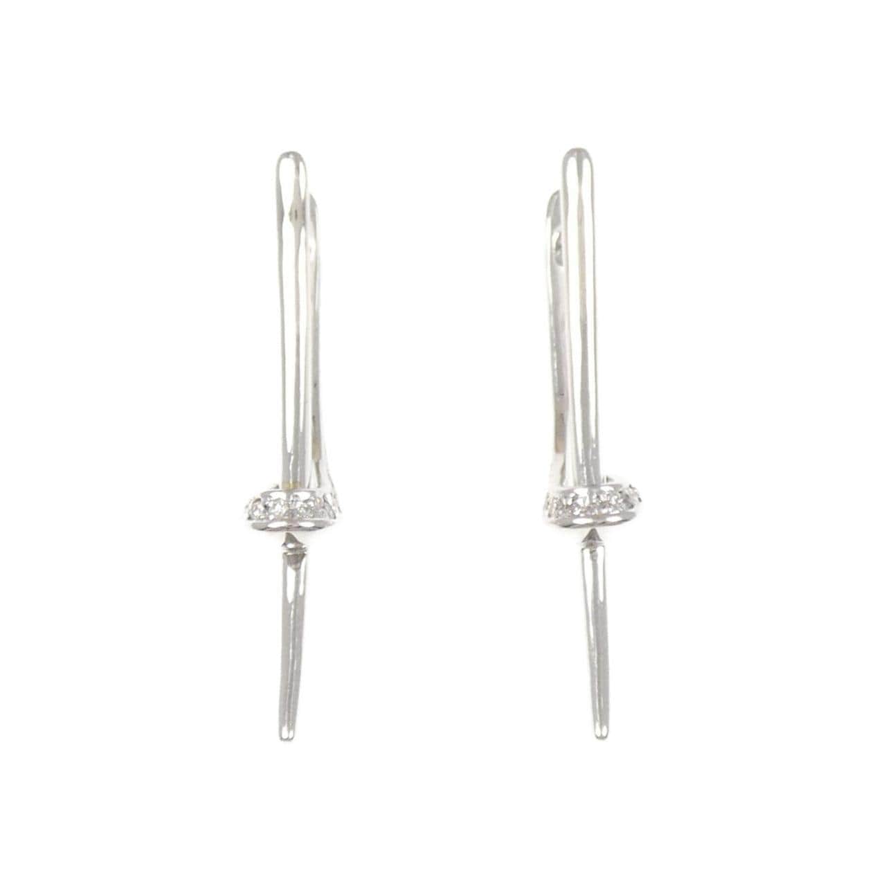 K18WG ダイヤモンド ピアス 0.12CT