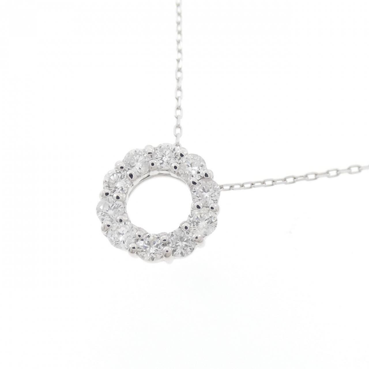 K18WG ダイヤモンド ネックレス 0.30CT