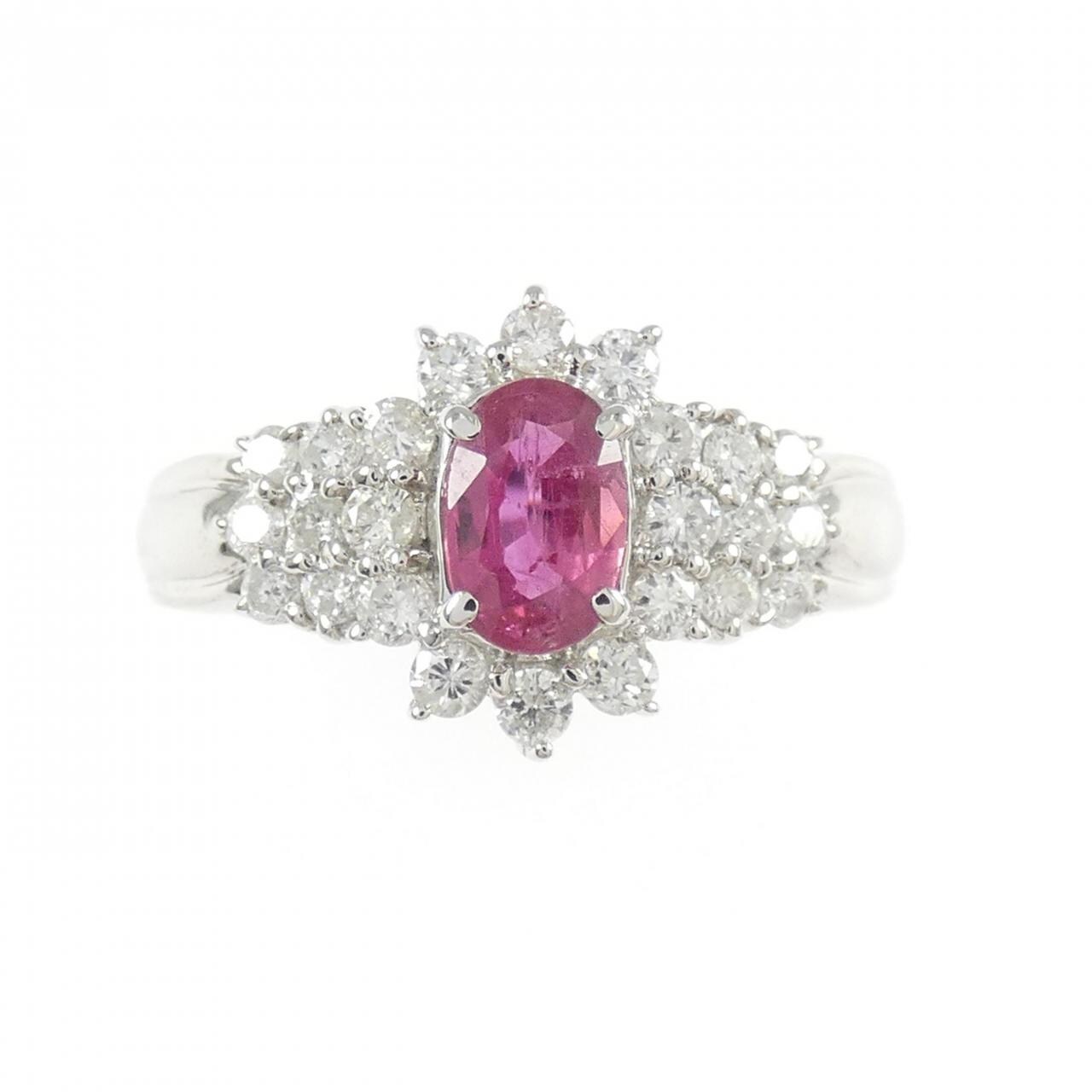 PT900 ルビー リング 0.55CT
