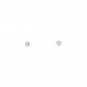 【新品】PT900 ソリティア ダイヤモンド ピアス 0.10CT