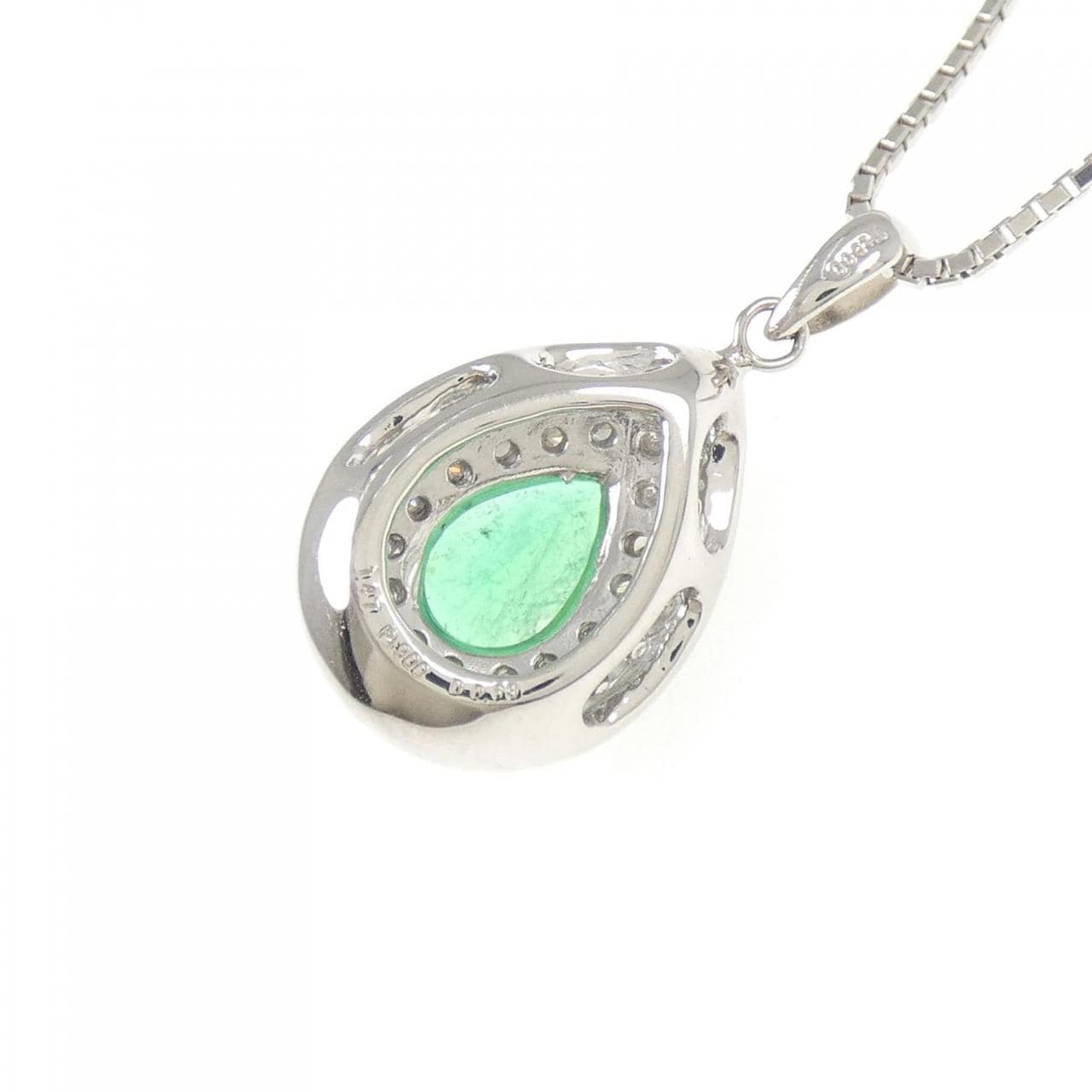 PT900/PT850 エメラルド ネックレス 1.47CT