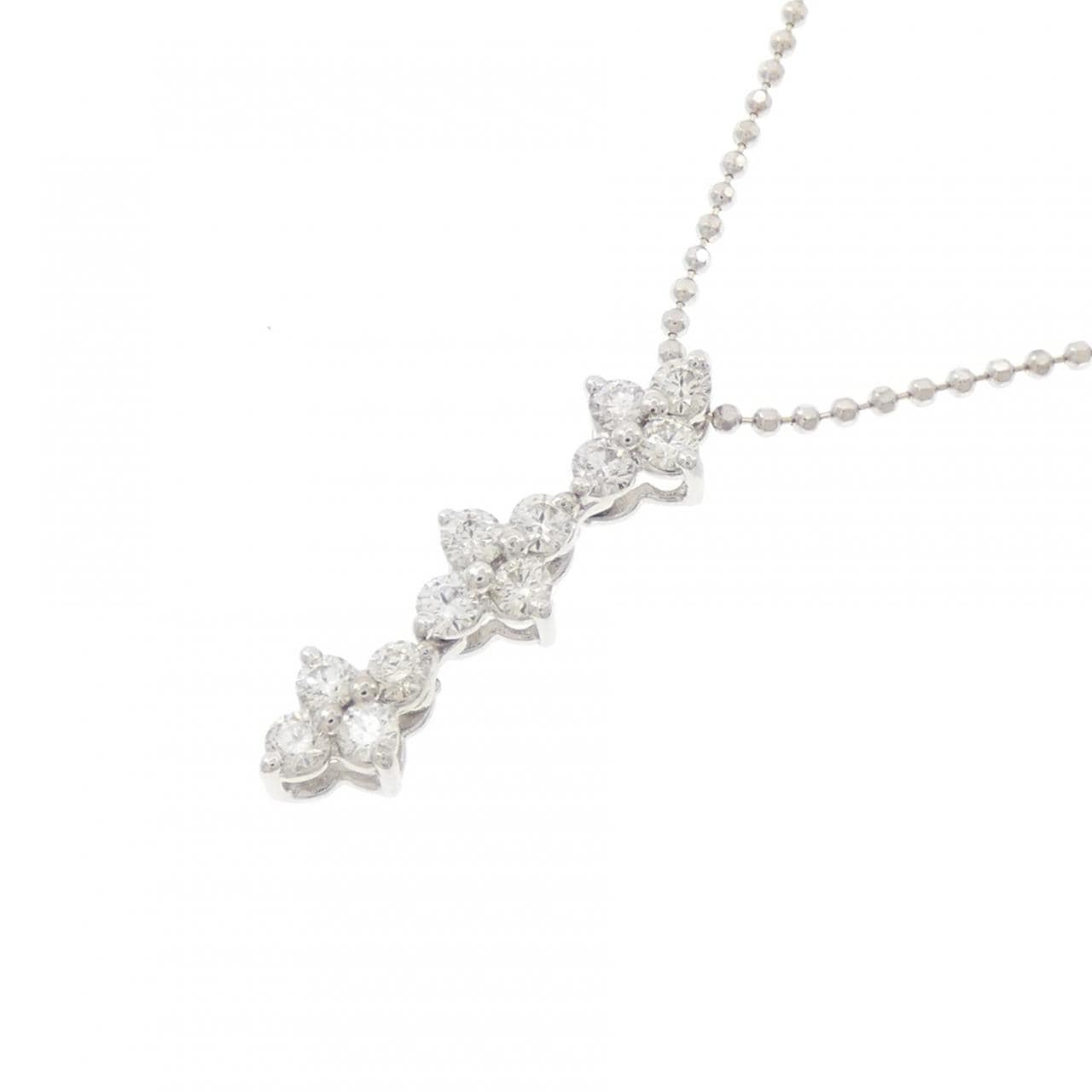 K18WG ダイヤモンド ネックレス 0.32CT