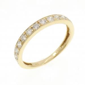 K18YG ハーフエタニティ ダイヤモンド リング 0.50CT