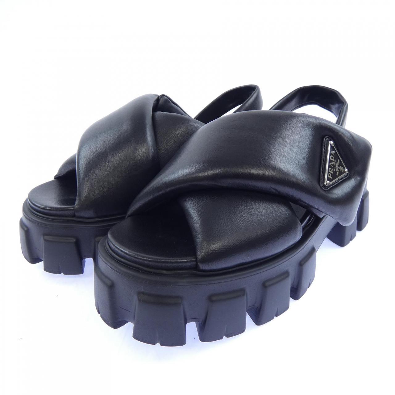 プラダ PRADA モノリス サンダル 1X123N トライアングルロゴ サンダル