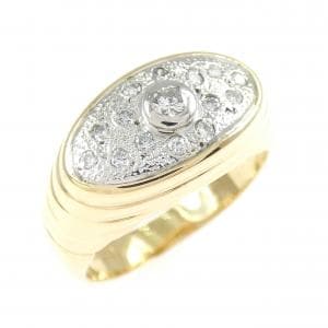 K18YG/PT900 ダイヤモンド リング 0.07CT