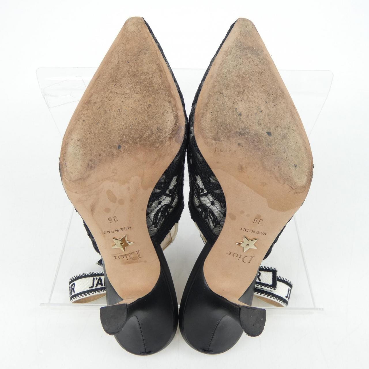 クリスチャンディオール CHRISTIAN DIOR メッシュ バタフライ J'ADIOR スリングバック パンプス