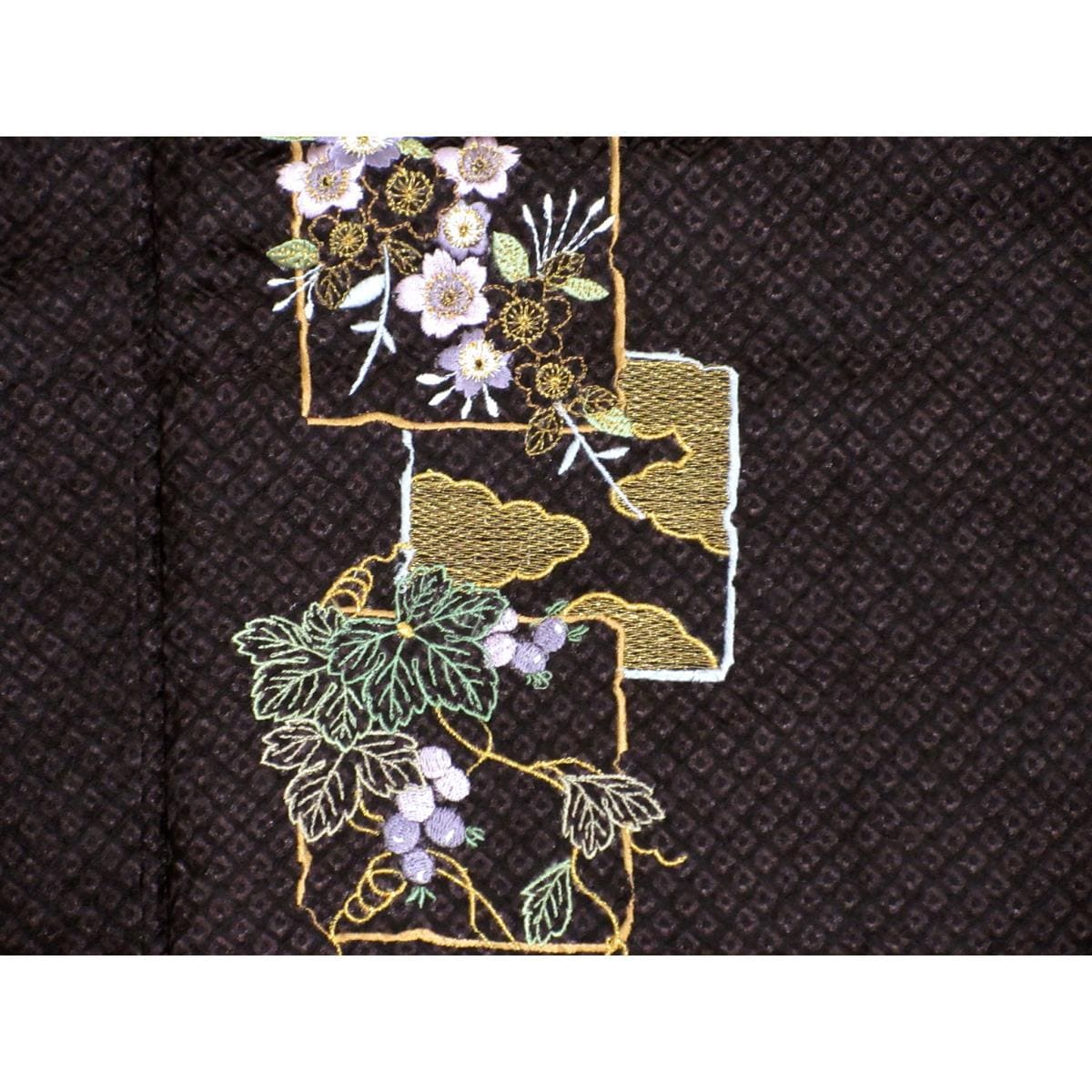 【未使用品】訪問着　総絞り　刺繍入り