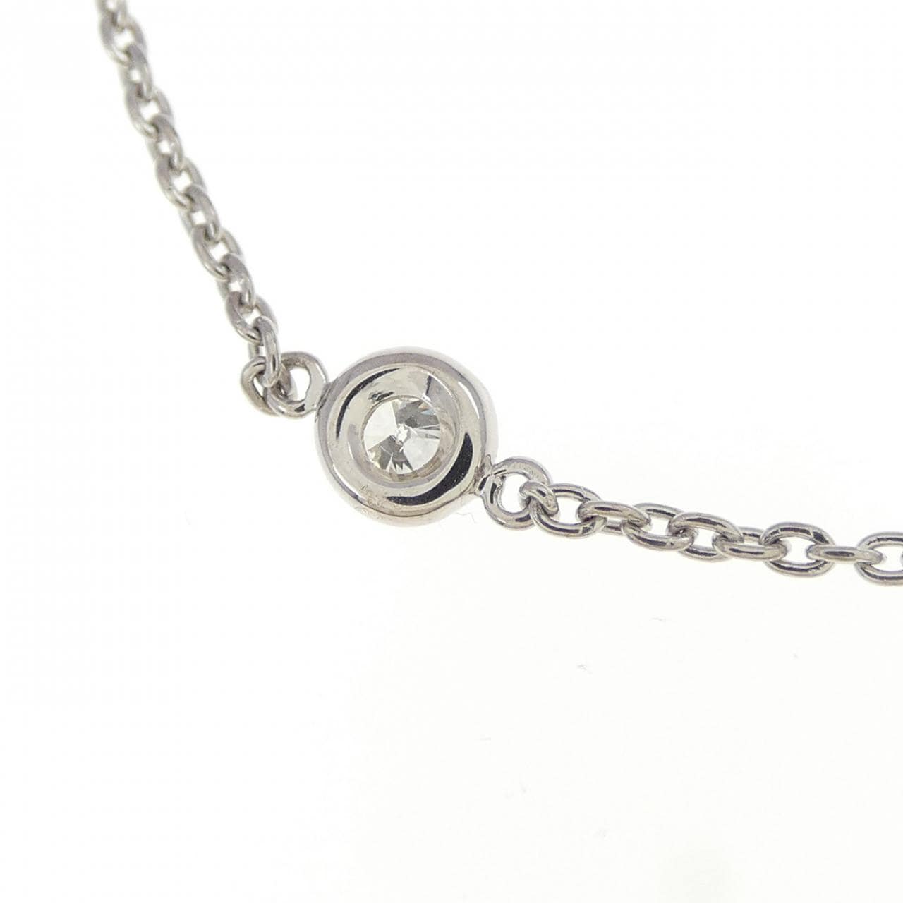K18WG ダイヤモンド ネックレス 1.06CT