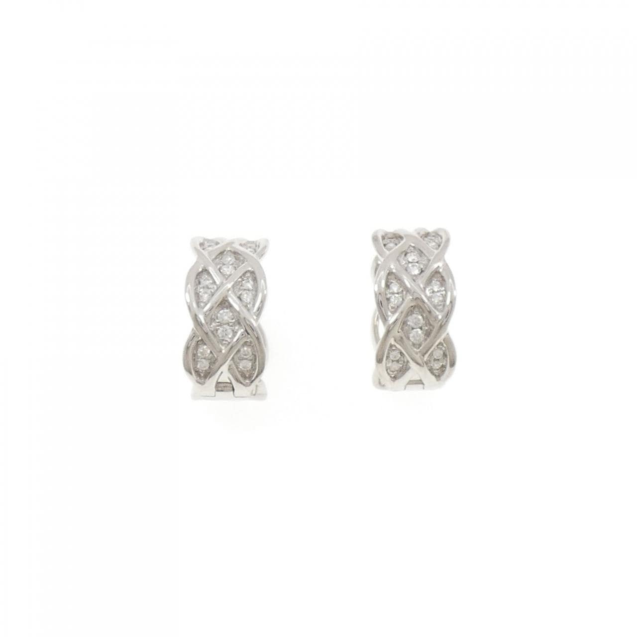 K18WG ダイヤモンド ピアス 0.22CT