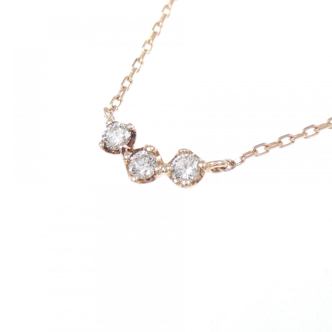 K10PG ダイヤモンド ネックレス 0.10CT