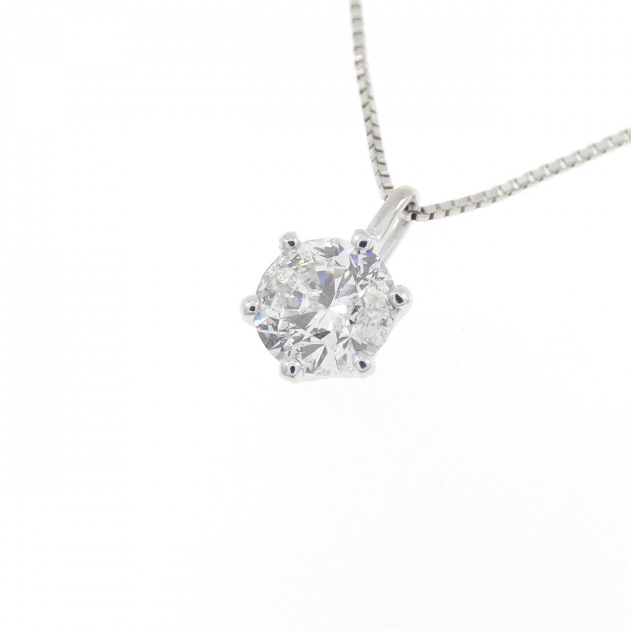 PT900/PT850 ソリティア ダイヤモンド ネックレス 0.562CT