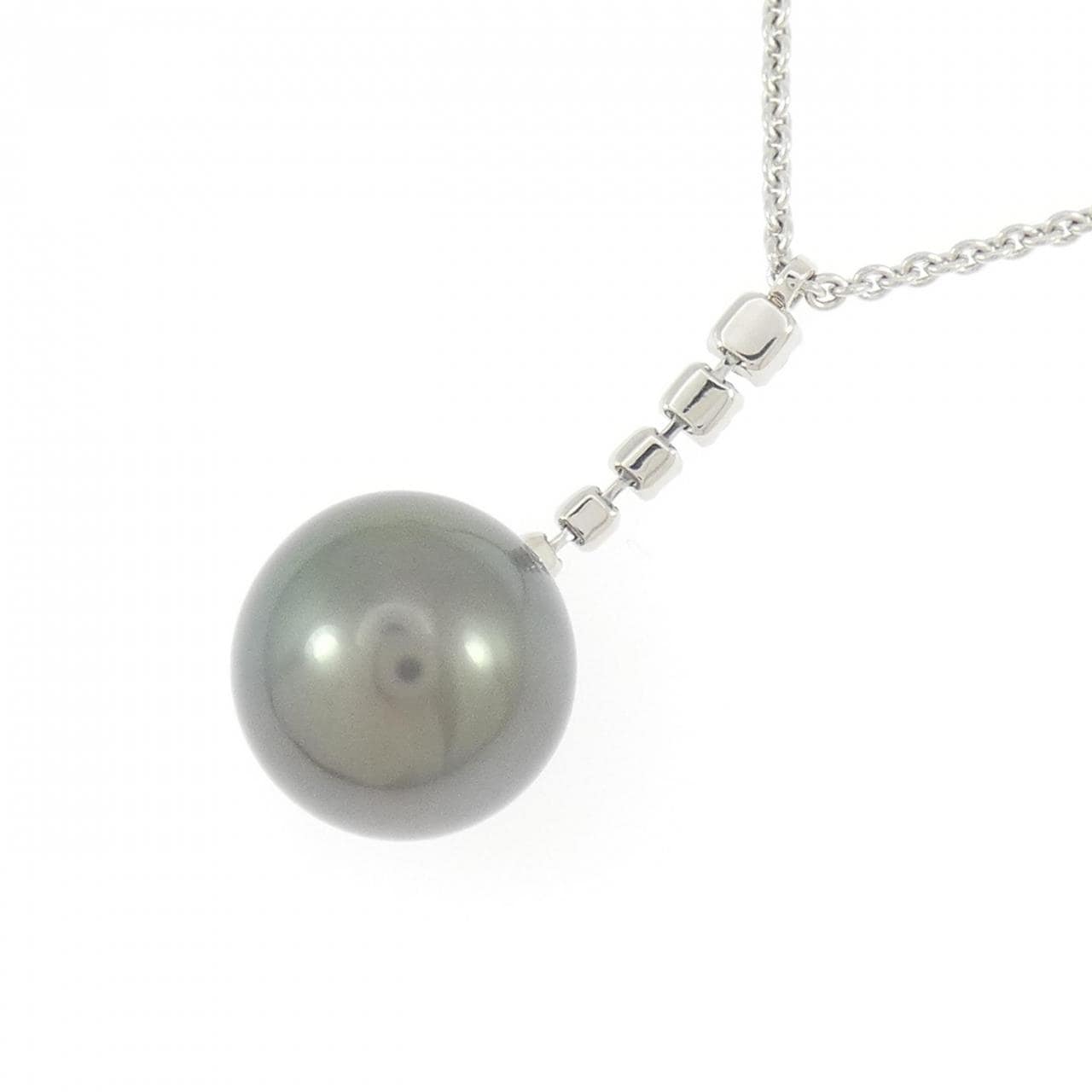 PT850 黒蝶パール ネックレス 14.6mm