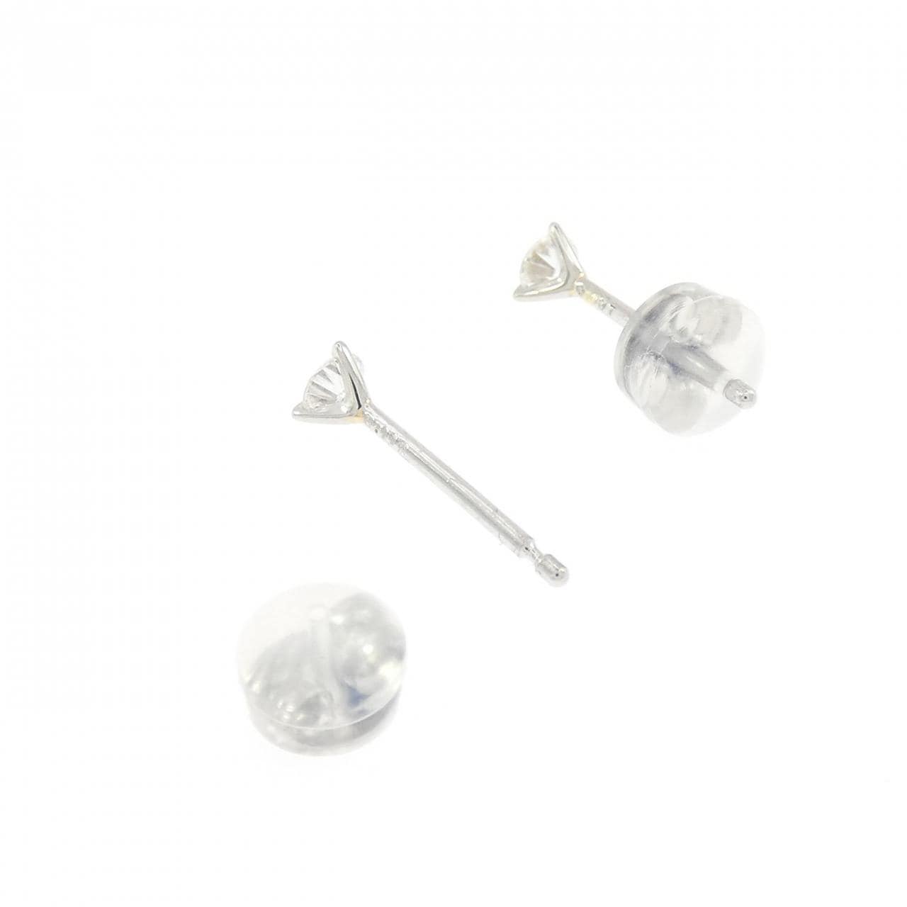 PT900 ソリティア ダイヤモンド ピアス 0.219CT