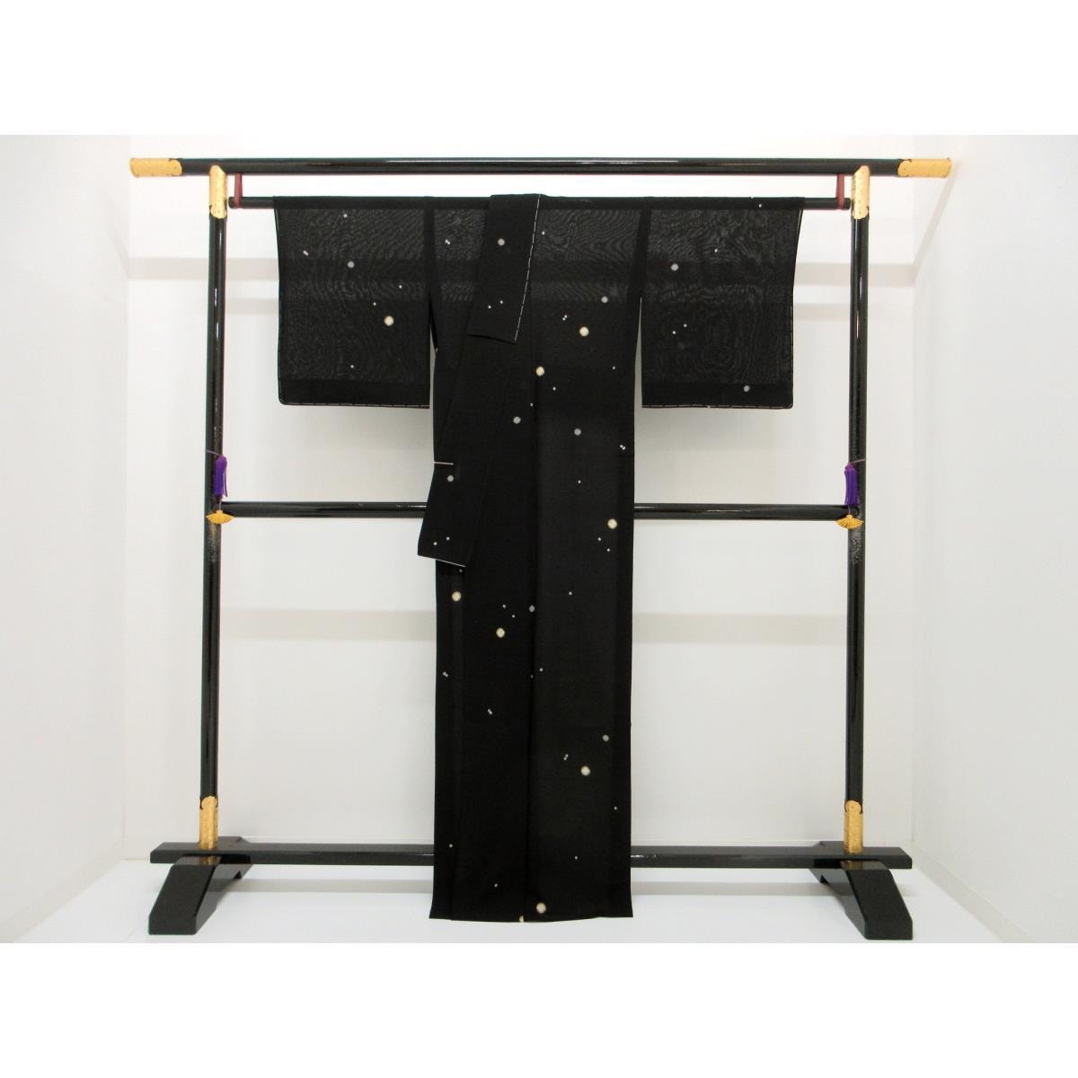 【未使用品】単衣　紗紬織　絞り入