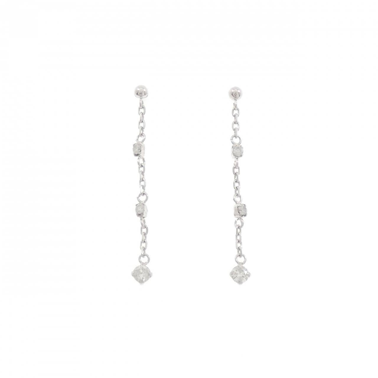 K18WG ダイヤモンド ピアス 0.22CT