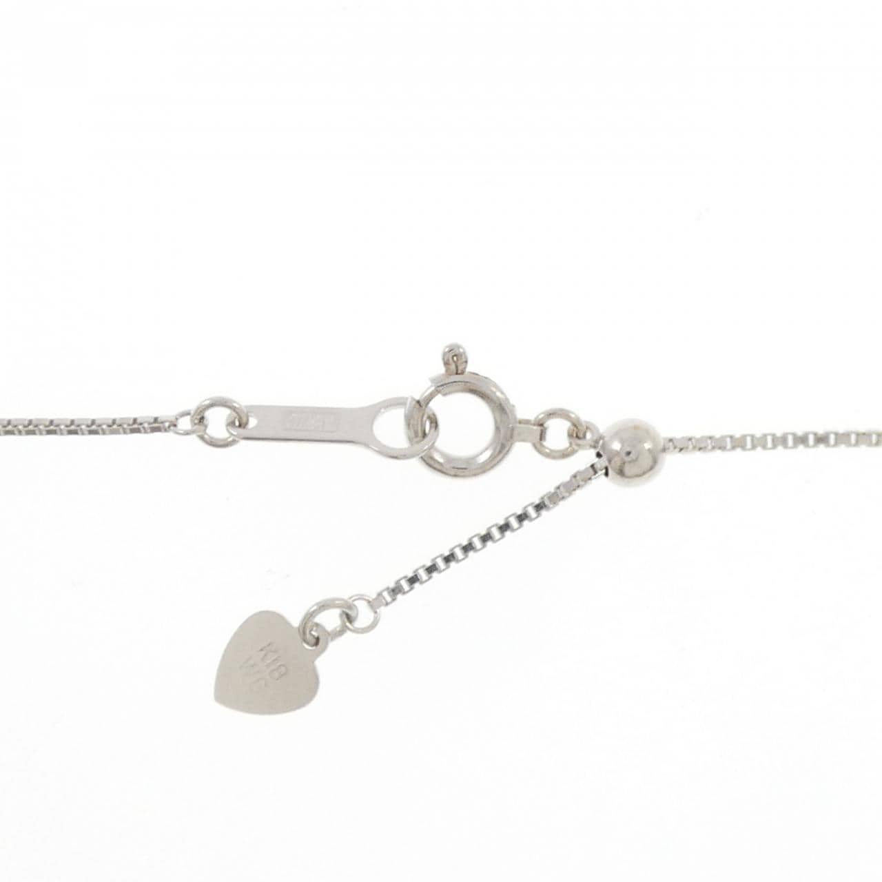 K18WG クロス ダイヤモンド ネックレス 0.50CT