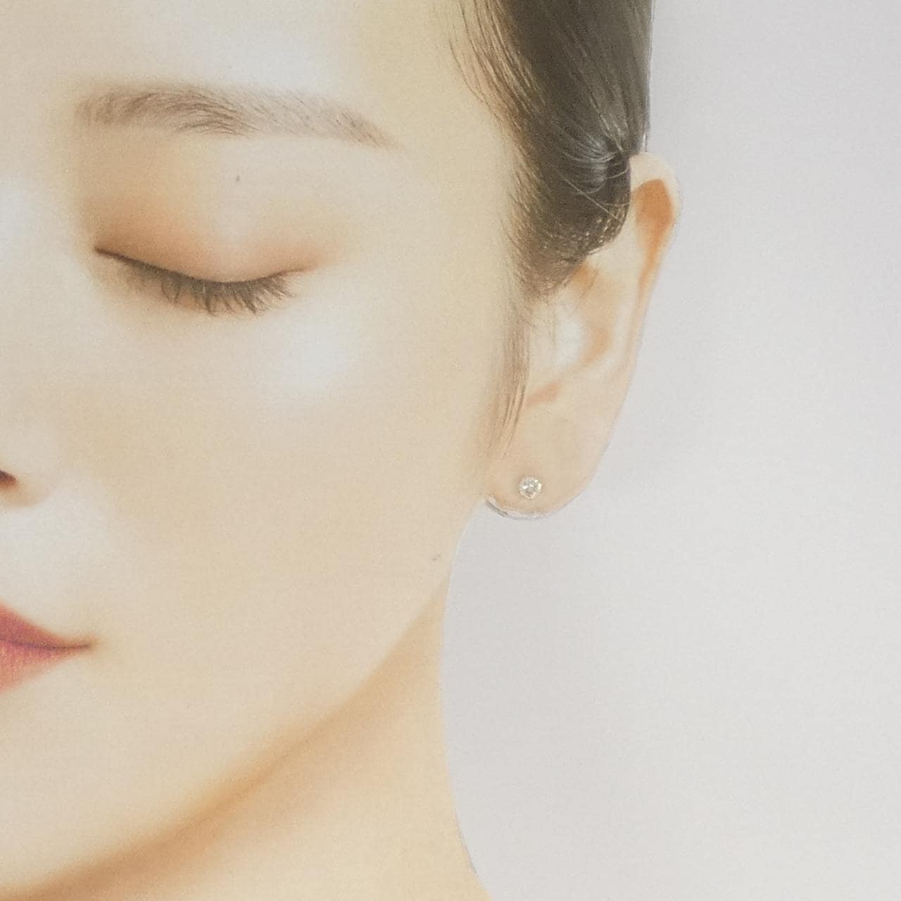 K18YG ソリティア ダイヤモンド ピアス 0.50CT