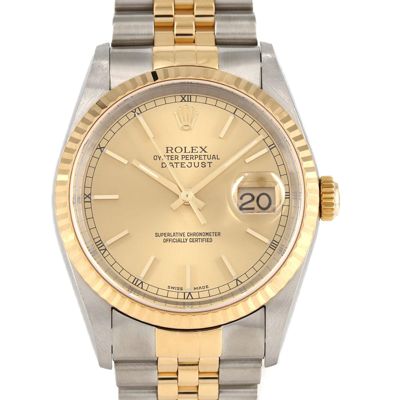 ROLEX Datejust 16233 SSxYG Automatic P number