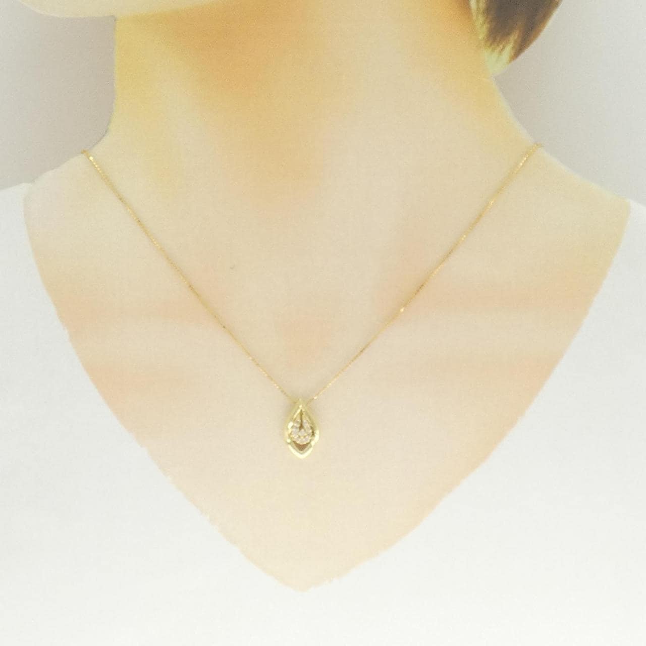 K18YG ダイヤモンド ネックレス 0.15CT