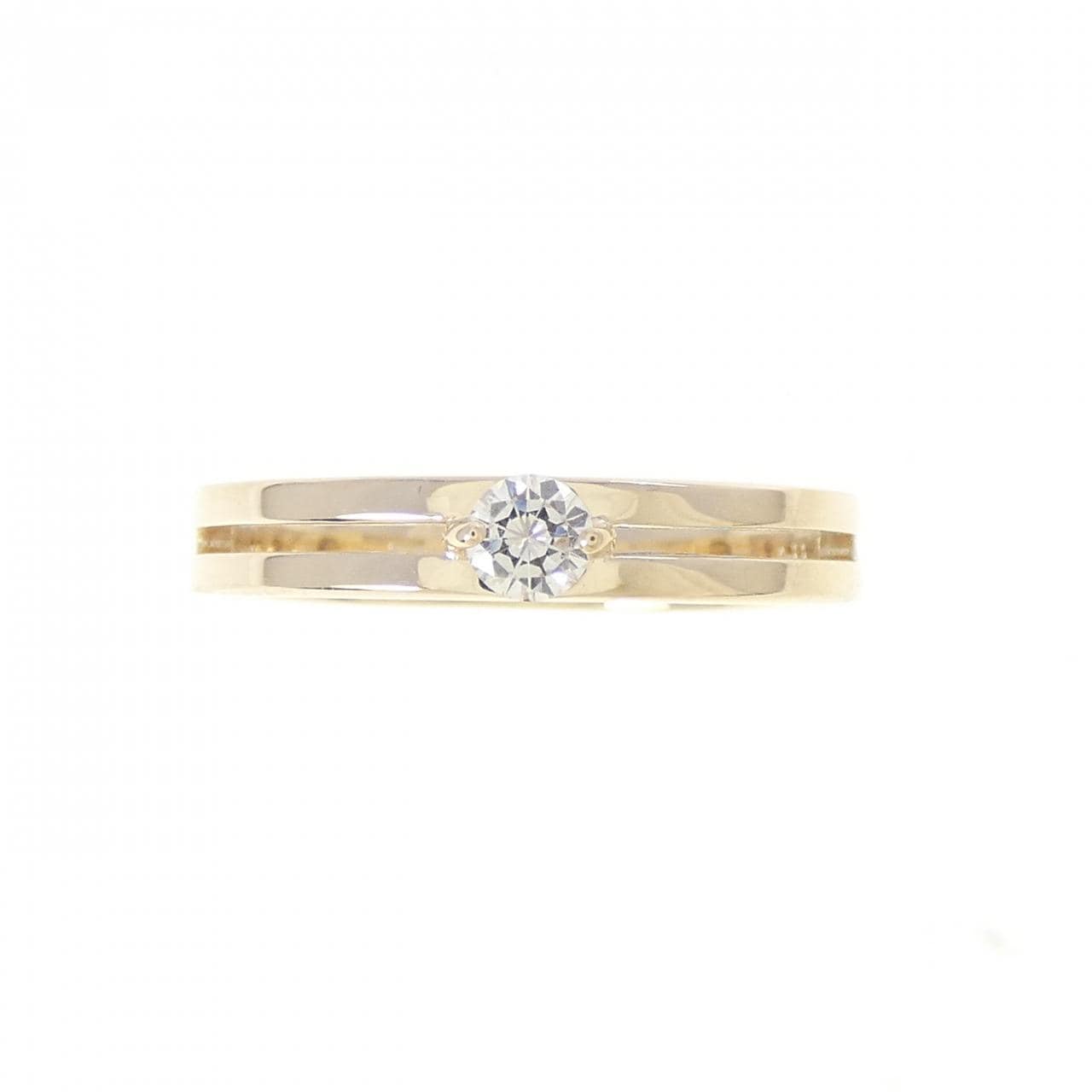 【リメイク】K10YG ダイヤモンド リング 0.10CT