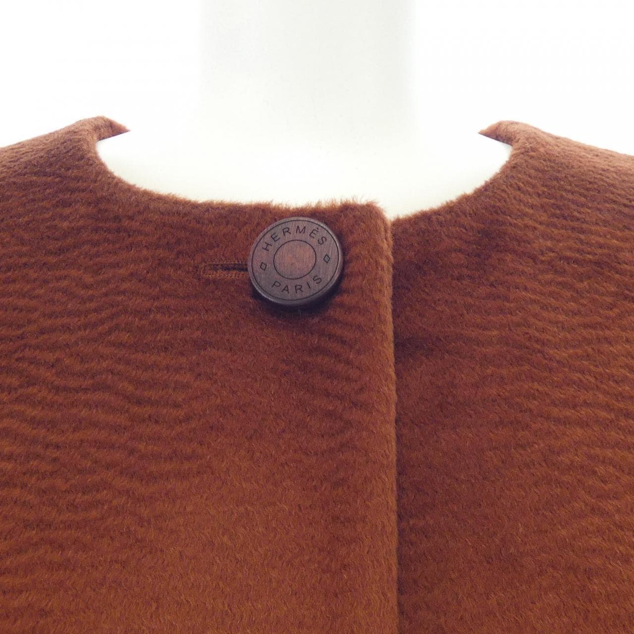 エルメス HERMES クルー ド セル トワルプリュム 3H0124DH ロングベスト