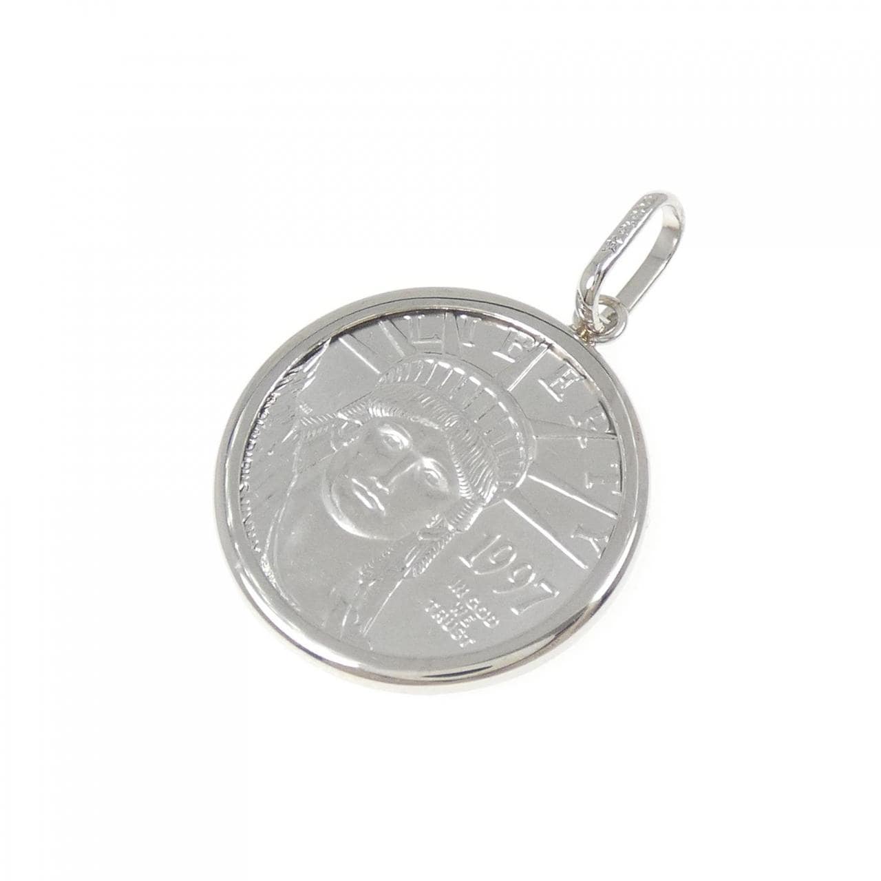 PT900(枠) コイン ペンダント