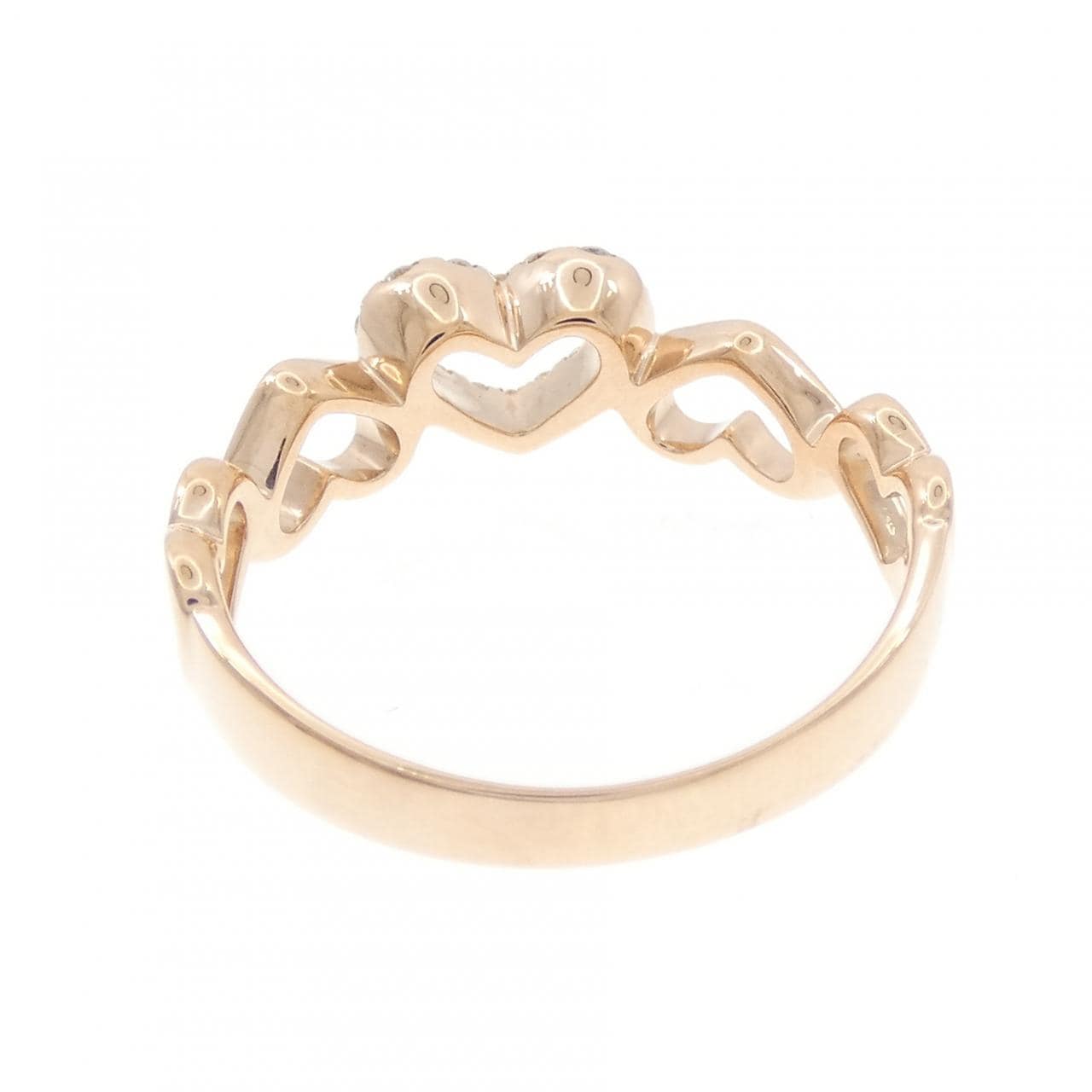 750PG ハート ダイヤモンド リング 0.160CT
