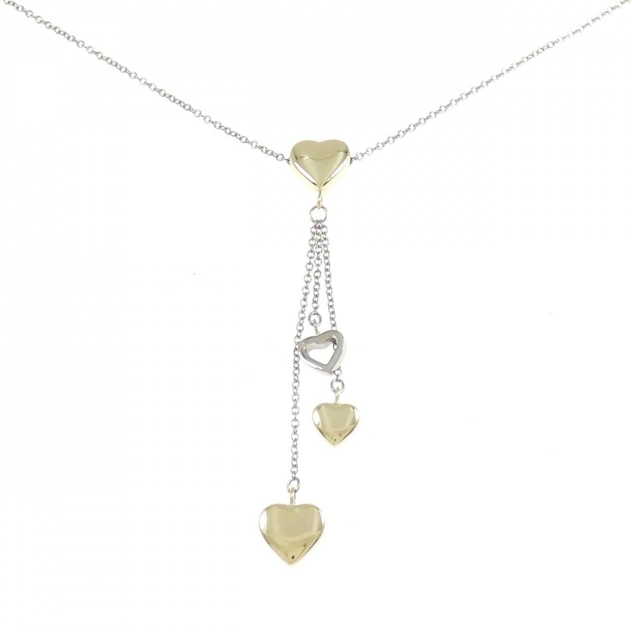 TIFFANY multi heart drop pendant necklace