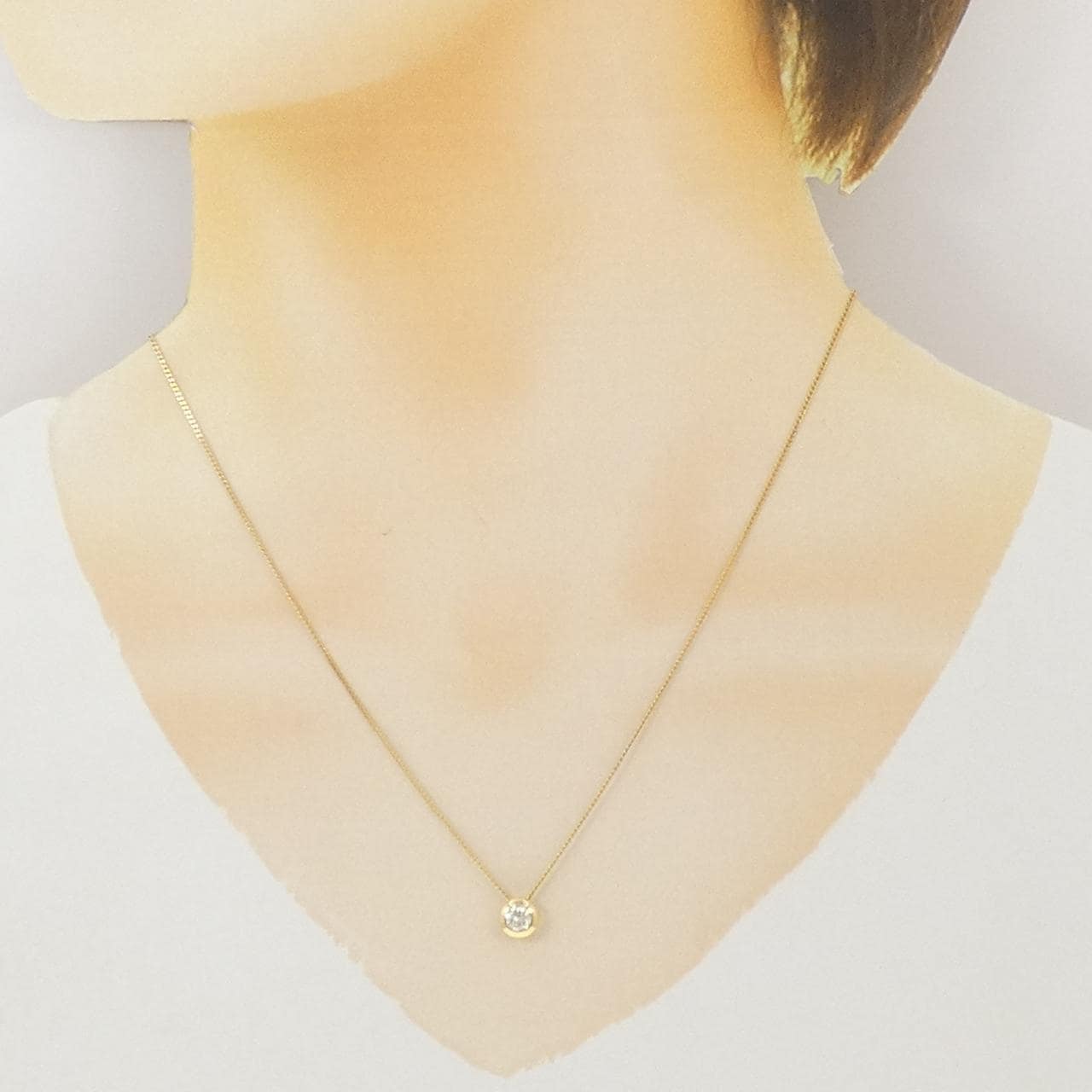 K18YG ダイヤモンド ネックレス 0.34CT