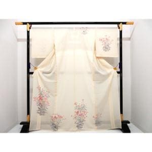 【未使用品】単衣　絽織訪問着　友禅加工
