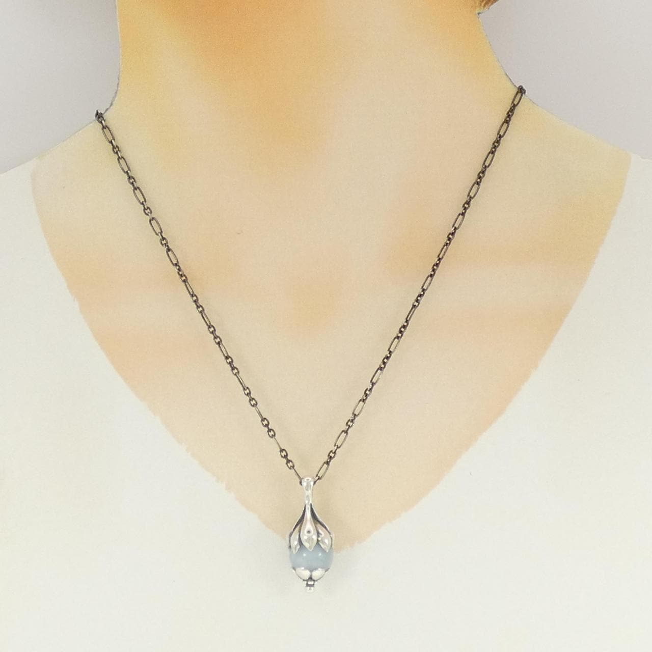 ジョージ ジェンセン アクアマリン ネックレス