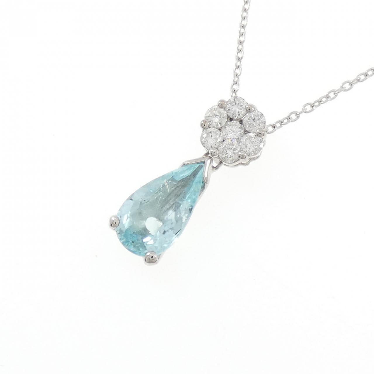 K18WG パライバトルマリン ネックレス 1.377CT