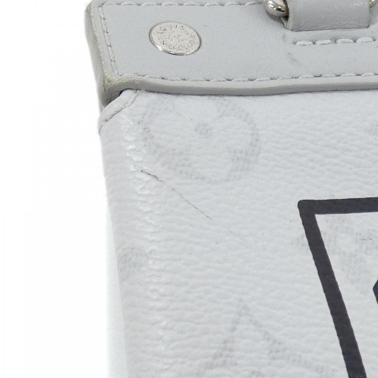 ルイヴィトン ホワイト モノグラム ロゴ フラット ヴェルティカル トート M44627 バッグ