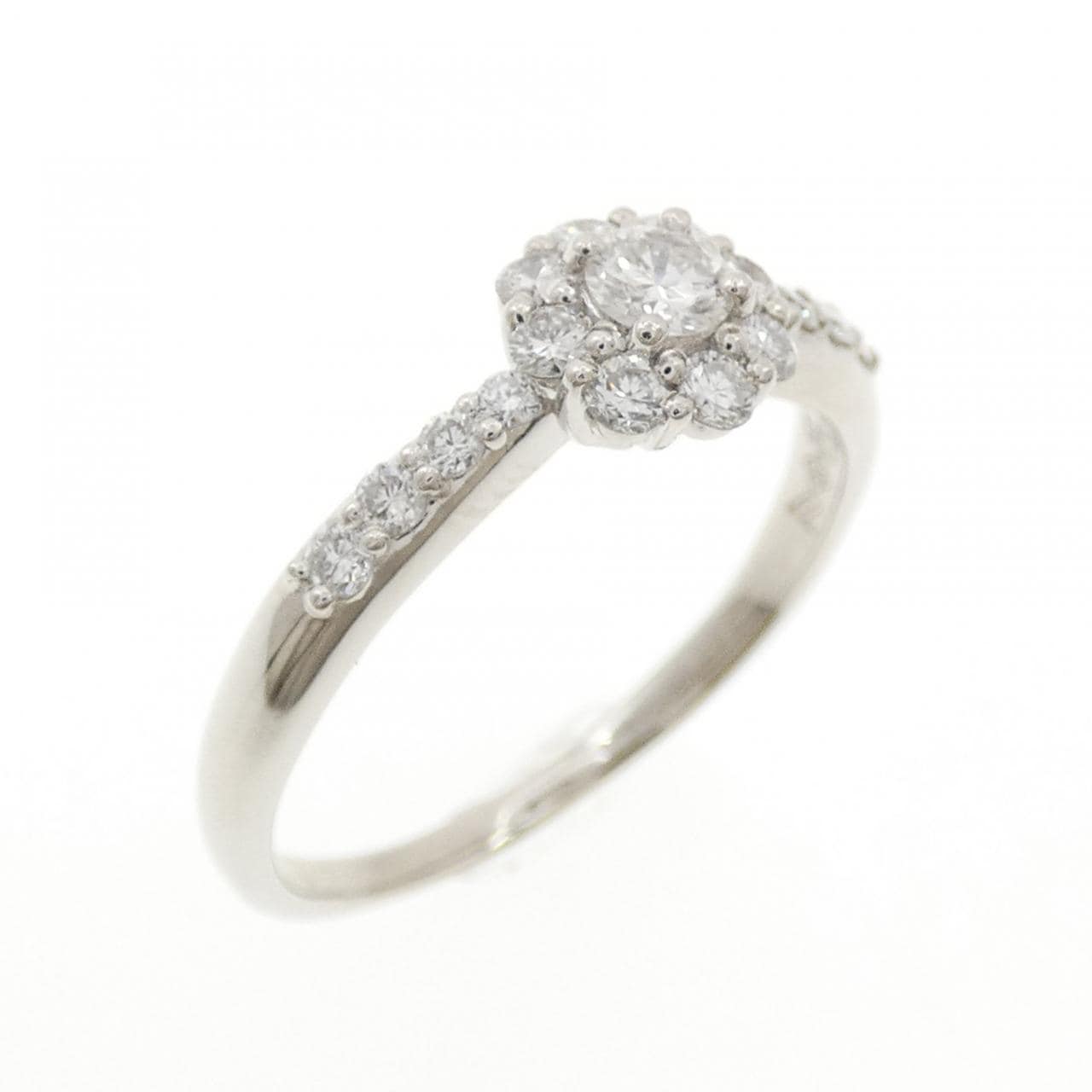 PT900 フラワー ダイヤモンド リング 0.51CT