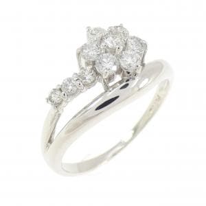 PT900 フラワー ダイヤモンド リング 0.50CT