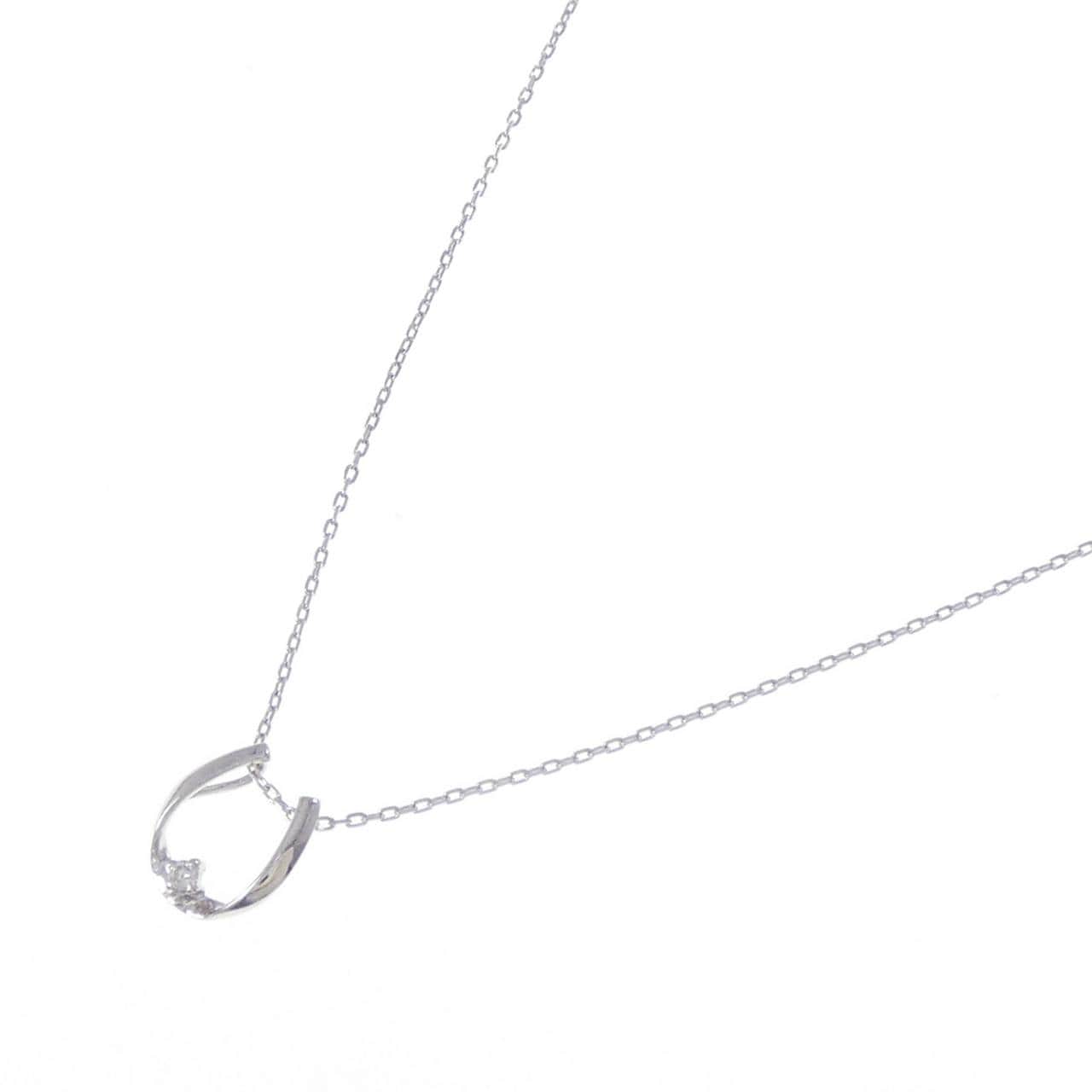 K10WG ダイヤモンド ネックレス 0.01CT