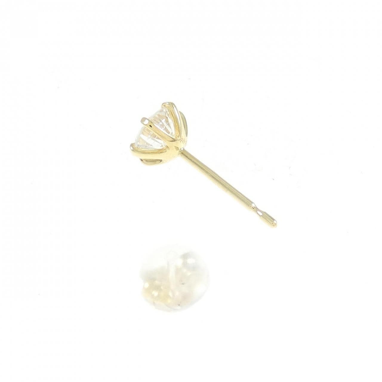 [Remake] K18YG Diamond Earrings 0.493CT H I1 Good One Ear