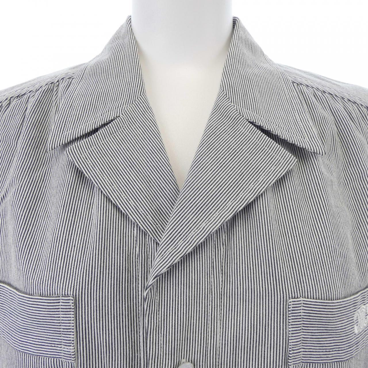 セリーヌ CELINE オープンカラーシアサッカー トリオンフ 2B610191I S／Sシャツ