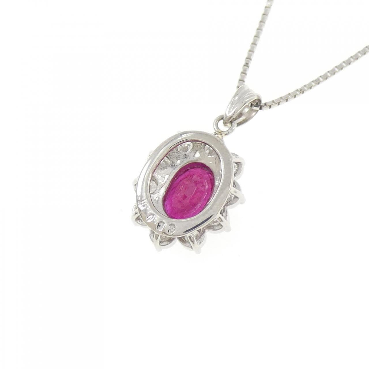 PT900/PT850 ルビー ネックレス 1.0CT