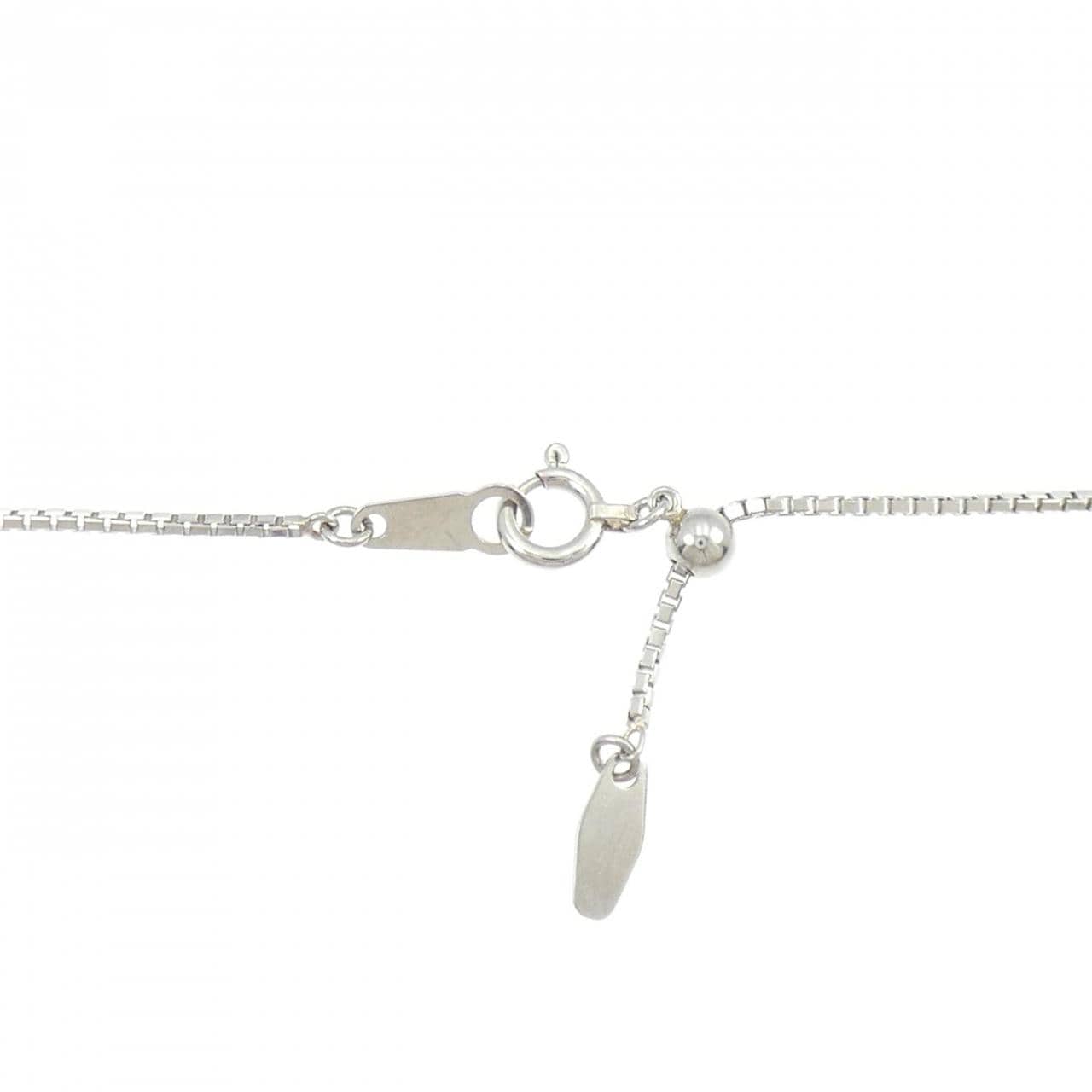 PT900/PT850 フラワー ルビー ネックレス 0.29CT