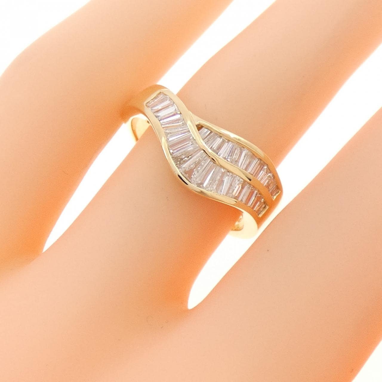 750YG ダイヤモンド リング 0.47CT