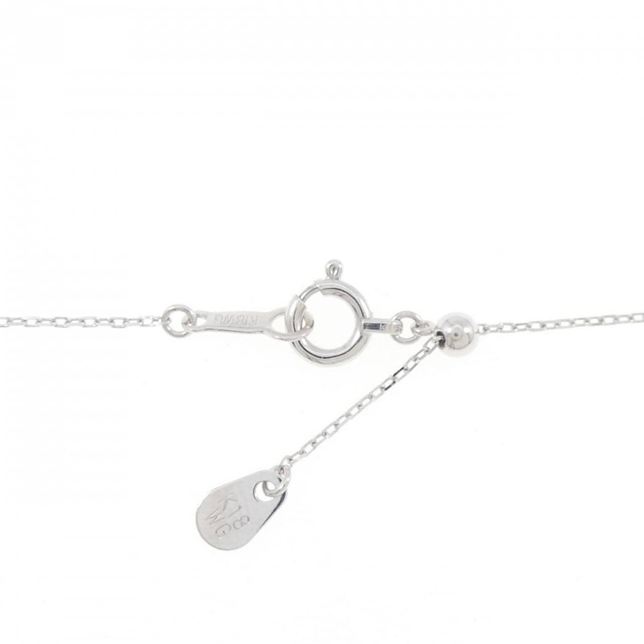 K18WG クロス ダイヤモンド ネックレス 0.435CT