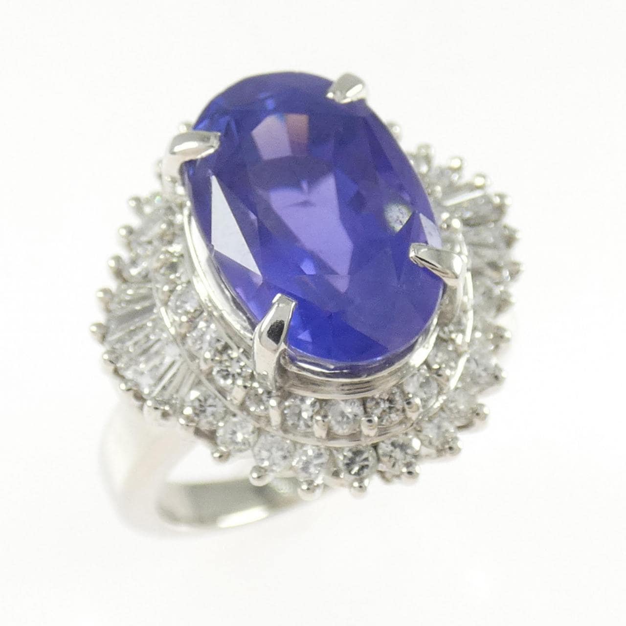 PT900 非加熱 サファイヤ リング 6.70CT スリランカ産