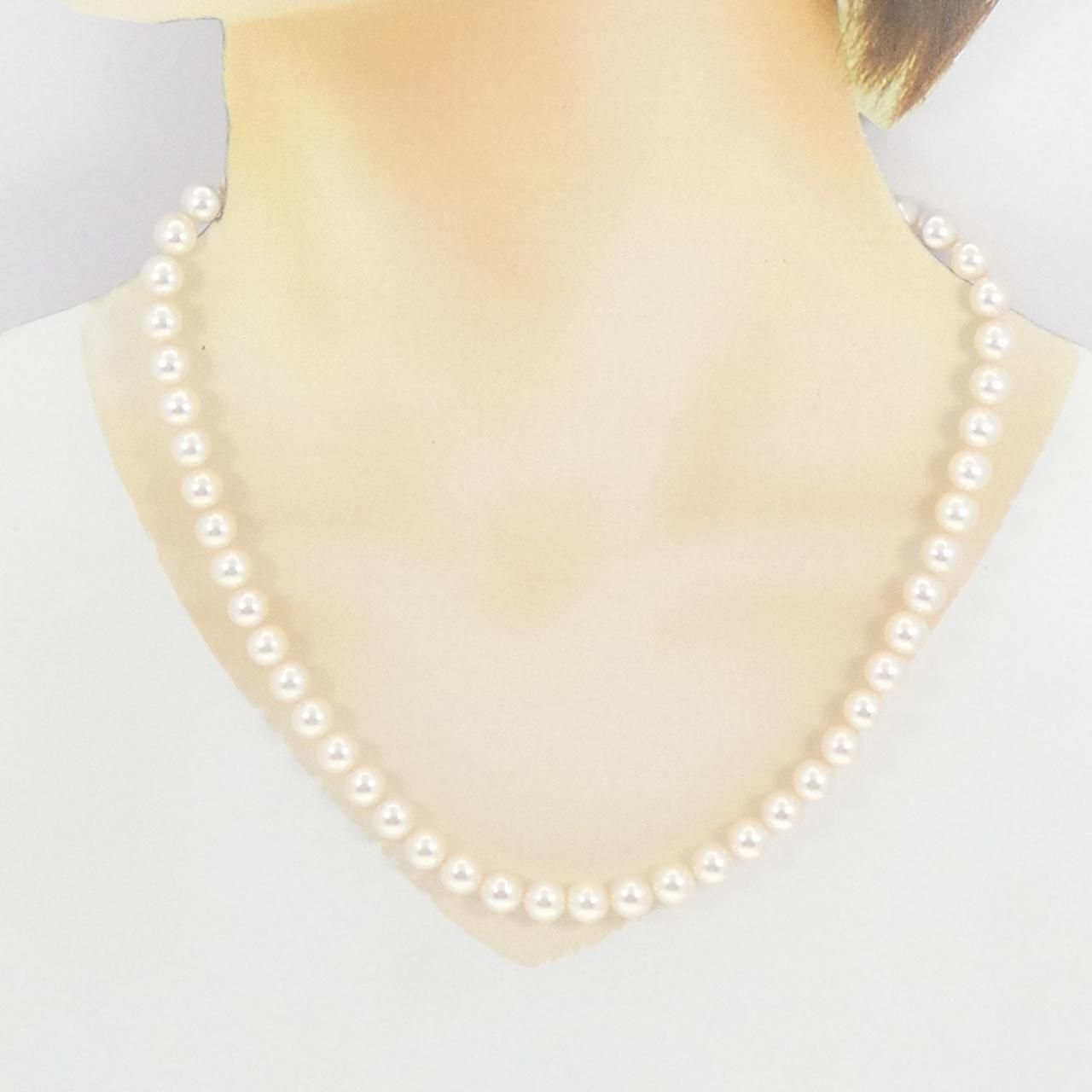シルバークラスプ アコヤパール ネックレス 7-7.5mm