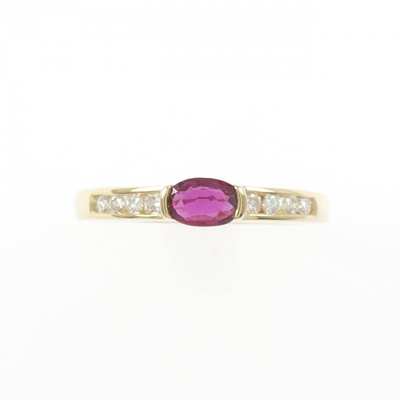 K18YG ルビー リング 0.28CT