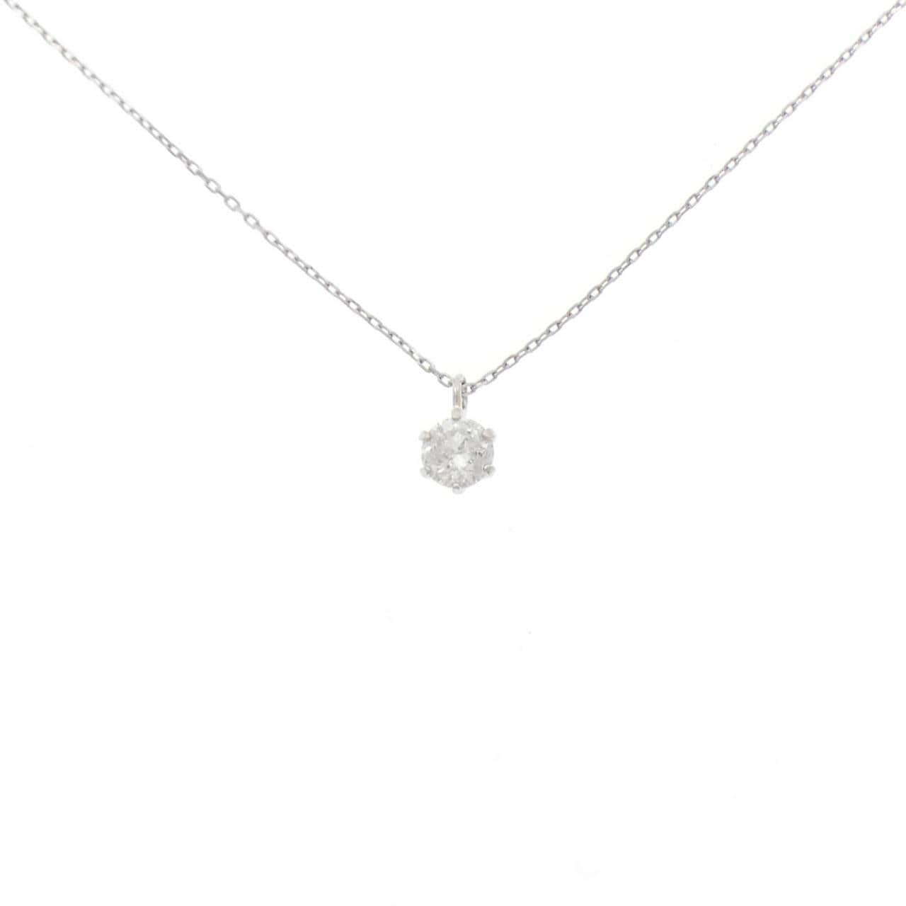 PT900/PT850 ソリティア ダイヤモンド ネックレス 0.24CT