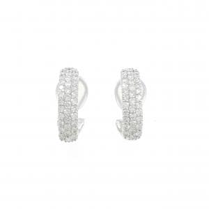 K18WG パヴェ ダイヤモンド ピアス/イヤリング 1.06CT