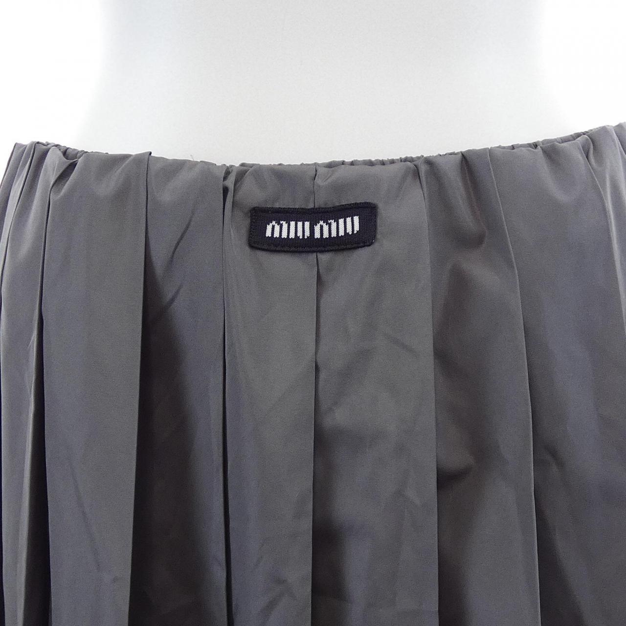 ミュウミュウ MIU MIU テクニカルシルク スカート MIU MIUロゴ MG2467 SOOO 121G スカート